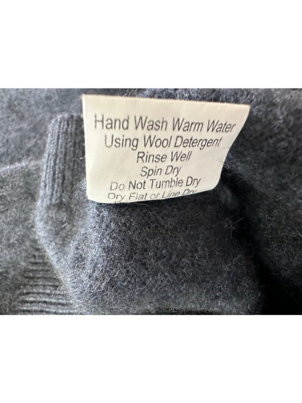 Merino Possum Men's M Blue Grey V-neck Wool Sweater Sustainable Timeless - Picture 4 of 6